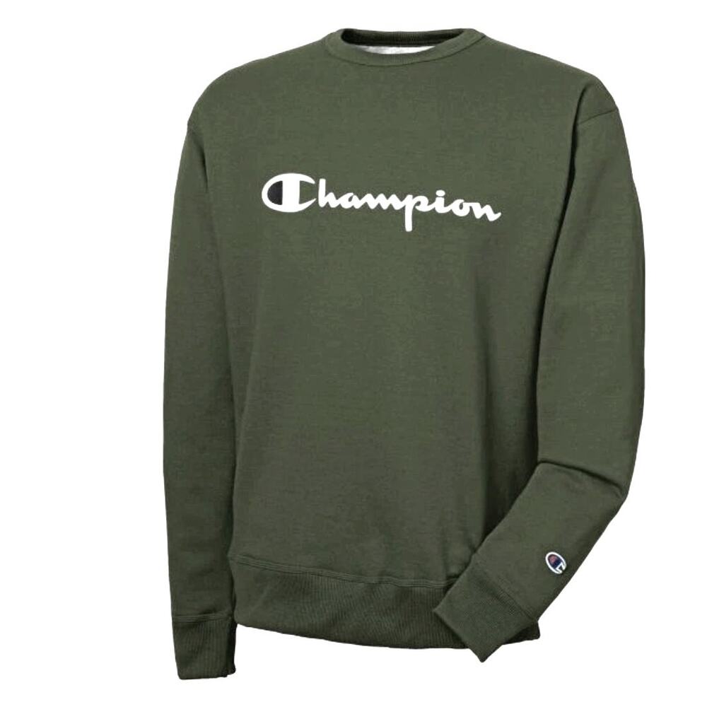 Champion Powerblend Crewneck Sweatshirt | Sz S, Olive Green NWT